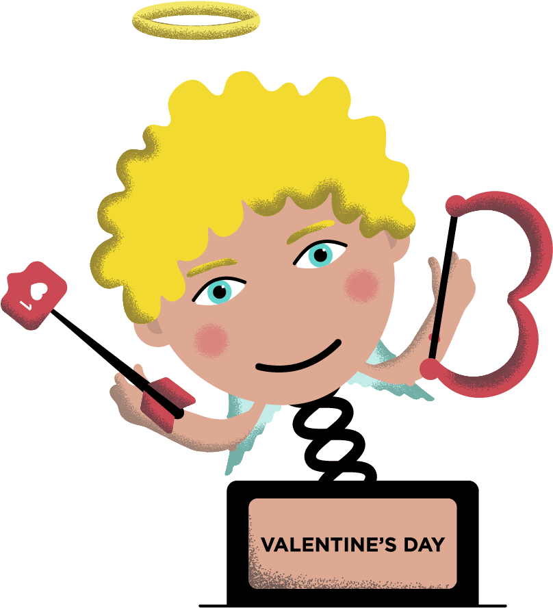 Valentine's Day Love Sticker By Giacomo Cerri - Cartoon (1080x1080)