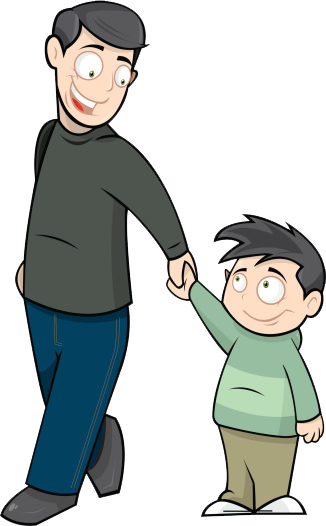 Father Clipart - Cartoon (326x526)