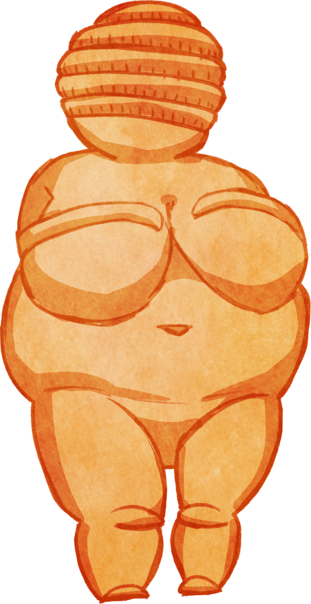 Woman Of Willendorf Sticker By 1stargod - Cartoon (642x1245)