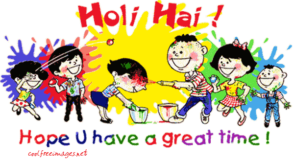 The Many Colours - Animated Gif Happy Holi (600x329)