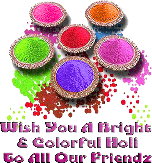 All My Friends Happy Holi Animation Holi Animated Gif - Wish You All Happy Holi (545x601)