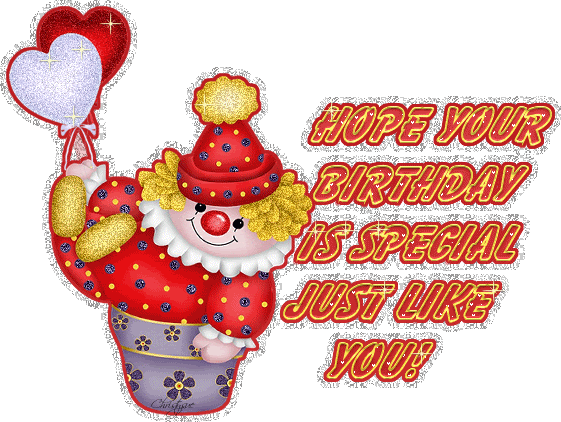 Romantic Happy Birthday Scraps, Cards For Orkut, Myspace - Clown Birthday Wishes (561x422)