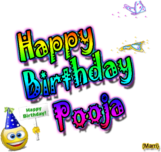 Glittering Golden And Brilliant Blue Ganapatipule - Happy Birthday Dear Pooja (550x500)