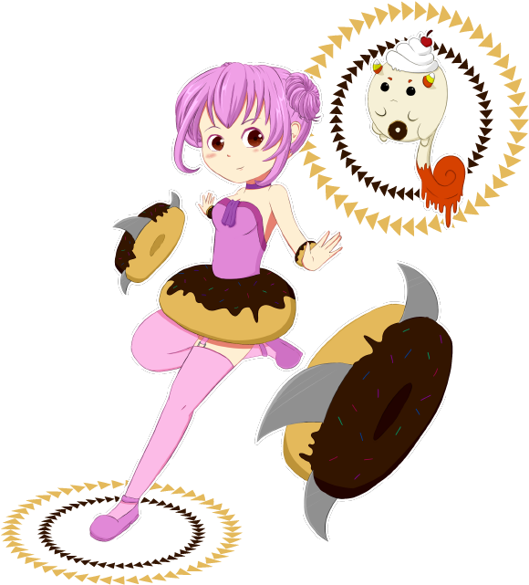 Magical Girl Donut By Aichanwakawaiidesu - Cartoon (583x730)