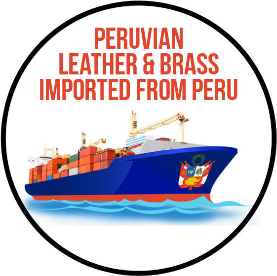 All Brass And Leather Is Imported From Peru - Metamorfose Brasil (618x618)