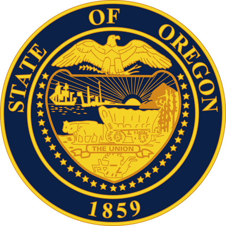 Seal Of Oregon Provisional Government Of Oregon Great - Oregon State Symbol (768x768)
