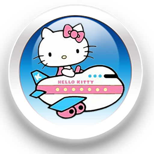 Hello Kitty Plane Cartoon (512x512)