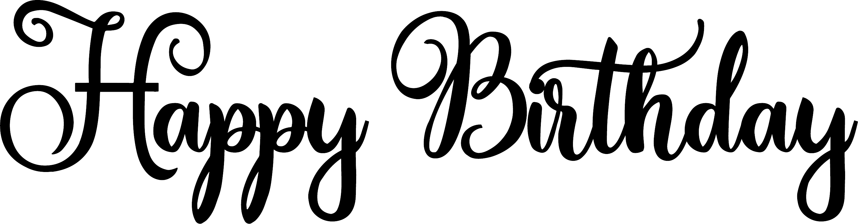 Happy Birthday Word Art Amastery Script - Personalised Anniversary Card, Happy Anniversary Card (2992x784)