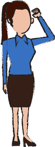 Business Woman Politician Character Standing - Businessperson (550x550)