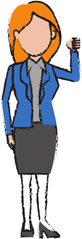 Business Woman Politician Character Standing - Vector Graphics (550x550)
