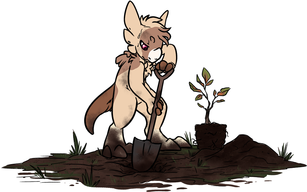 Dig A Home For A New Friend By Kimablack - Cartoon (1024x713)