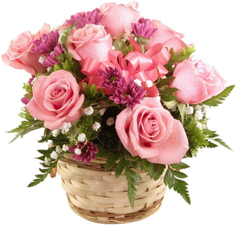 Arranjos Florais, Feliz Aniversário, Cestas, Cesta - Bon Mardi Gif (490x500)