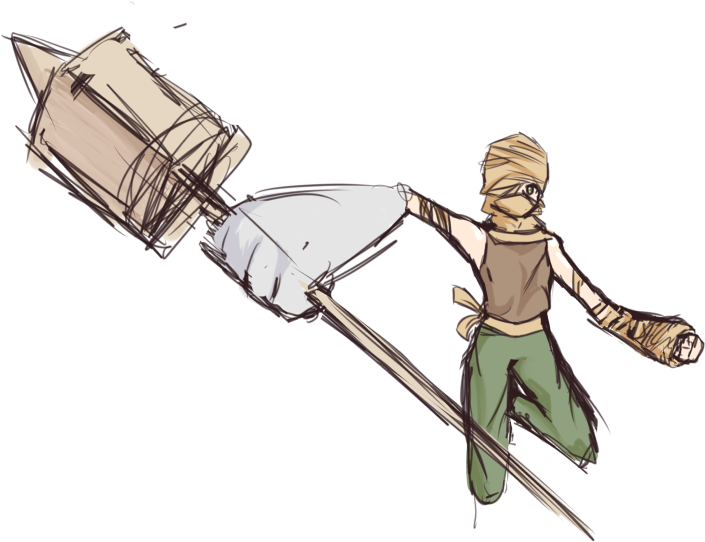 #395 Shira The Dreidel Wielding Dusty By Ruvon-san - Cartoon (1000x583)