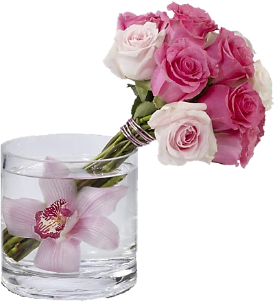 Buquês De Flores, Flores Cor De Rosa, Rosas Cor De - صباح الخير للبنات (445x500)