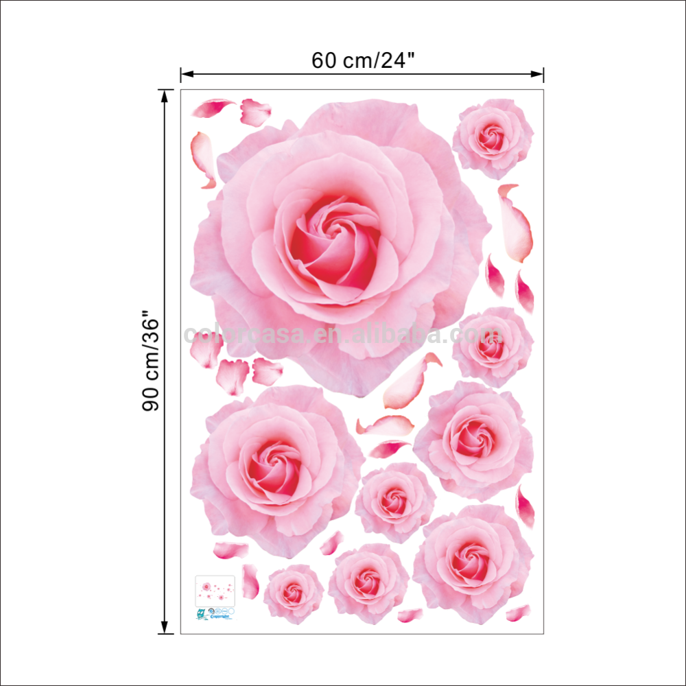 Colorcasazypa 063 N Rosas Cor De Rosa Flores Adesivos - Rose (1000x1000)