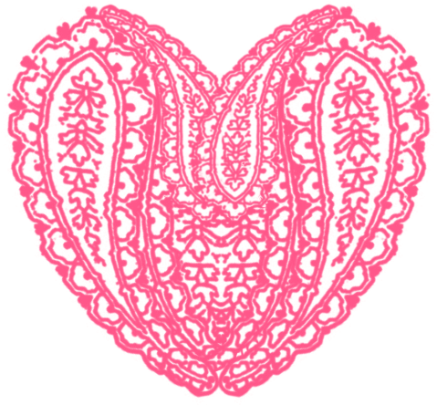 Cartão Cor De Rosa Cor De Rosa Coração Te Amo Livre - Dog Tag Art Paisley And Plaid Pet Id Tag (640x640)