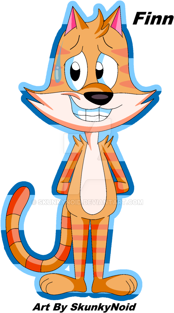 Finn The Tabby Cat By Skunkynoid - Art (600x1053)