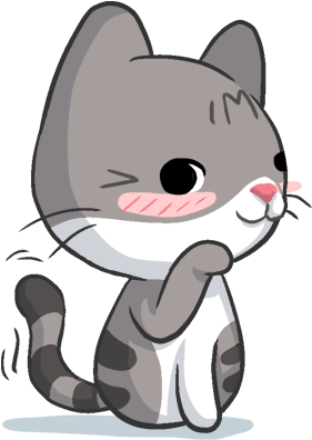 Meow The Tabby Cat Messages Sticker-2 - Cat (408x408)