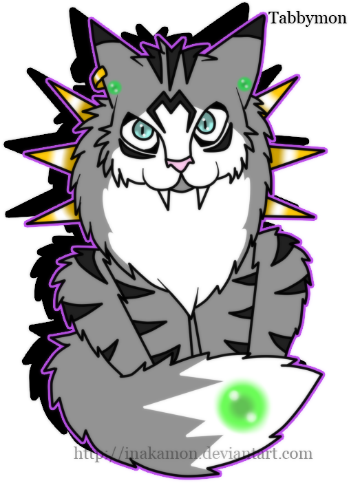 Tabbymon The Tabby Cat Digimon By Inakamon - Cartoon (532x724)