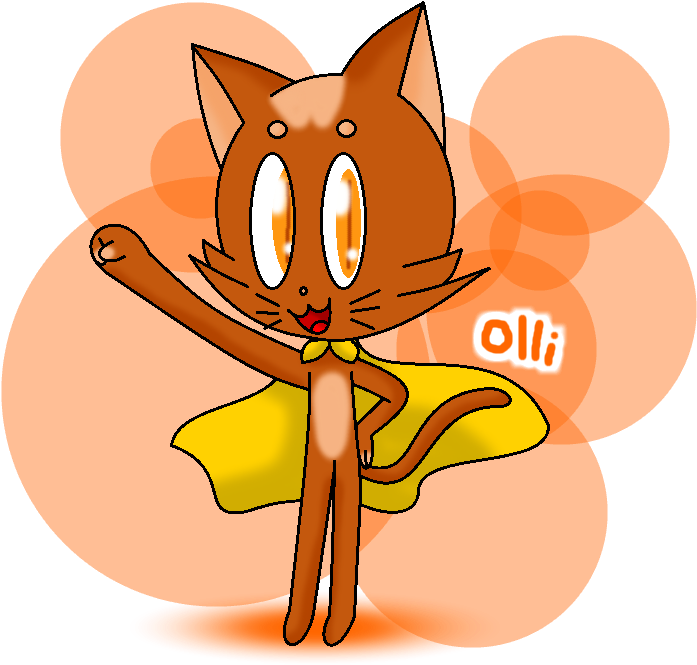 Olli Is A Brown Tabby Cat With Orange Eyes, He Also - Cartoon (776x684)