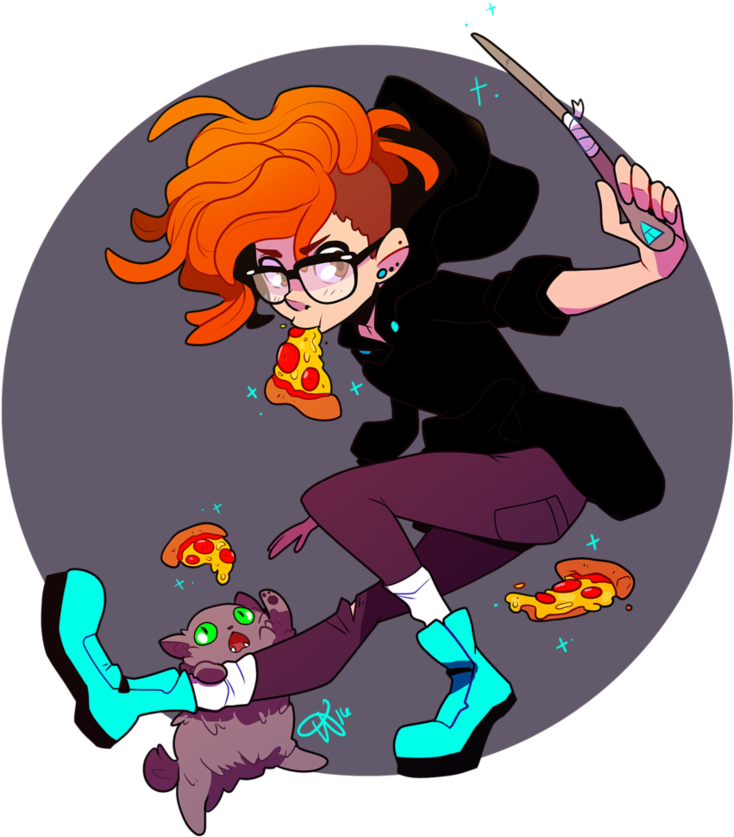Pizza Witchsona By Tabby Like A Cat - Cat (883x905)