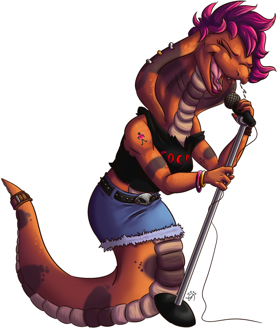 Lisa 'spitz' The Spitting Cobra Singer - Cartoon (1280x1280)