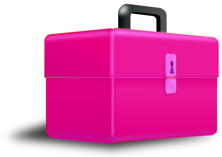 Lock Clipart Pink - Tool Box Clip Art (960x671)