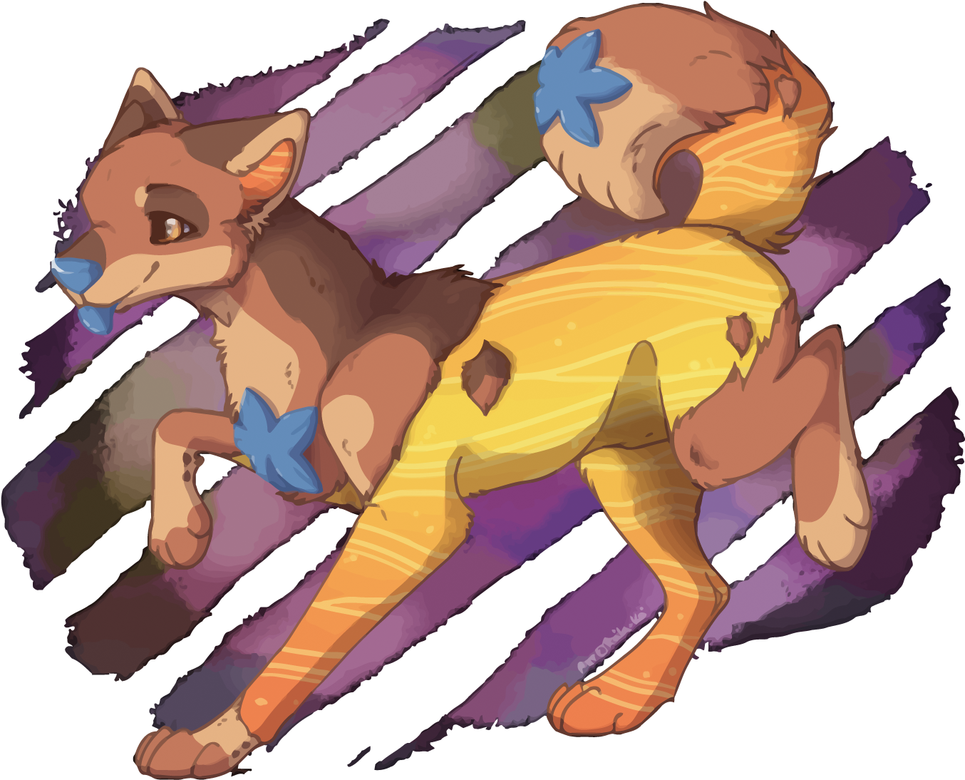 Dog Macropodidae Horse Illustration - Cartoon (1500x1200)