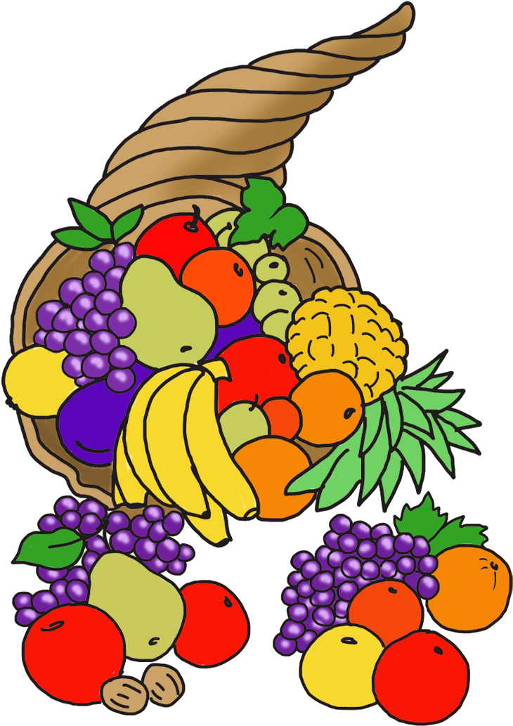 Table Captivating Thanksgiving Clipart 18 Cornucopia - Thanksgiving Day (855x1181)