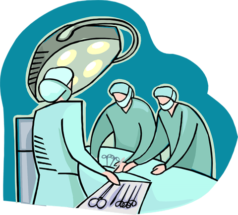 Performing Surgery Royalty Free Vector Clip Art Illustration - Surgical Clip Art (480x434)