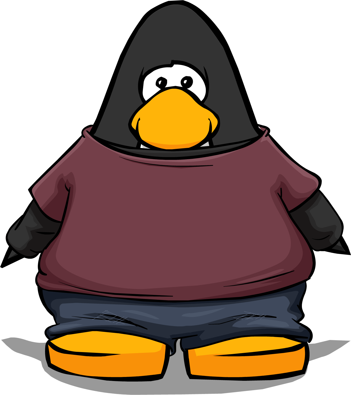Red Undercover Shirt Pc - Black Penguin Club Penguin (1380x1555)