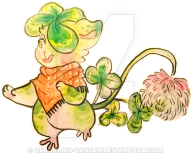 White Clover By Arborling-garden - Cartoon (400x319)