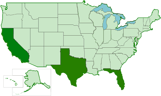 Contact Pbs - Us Map (574x390)