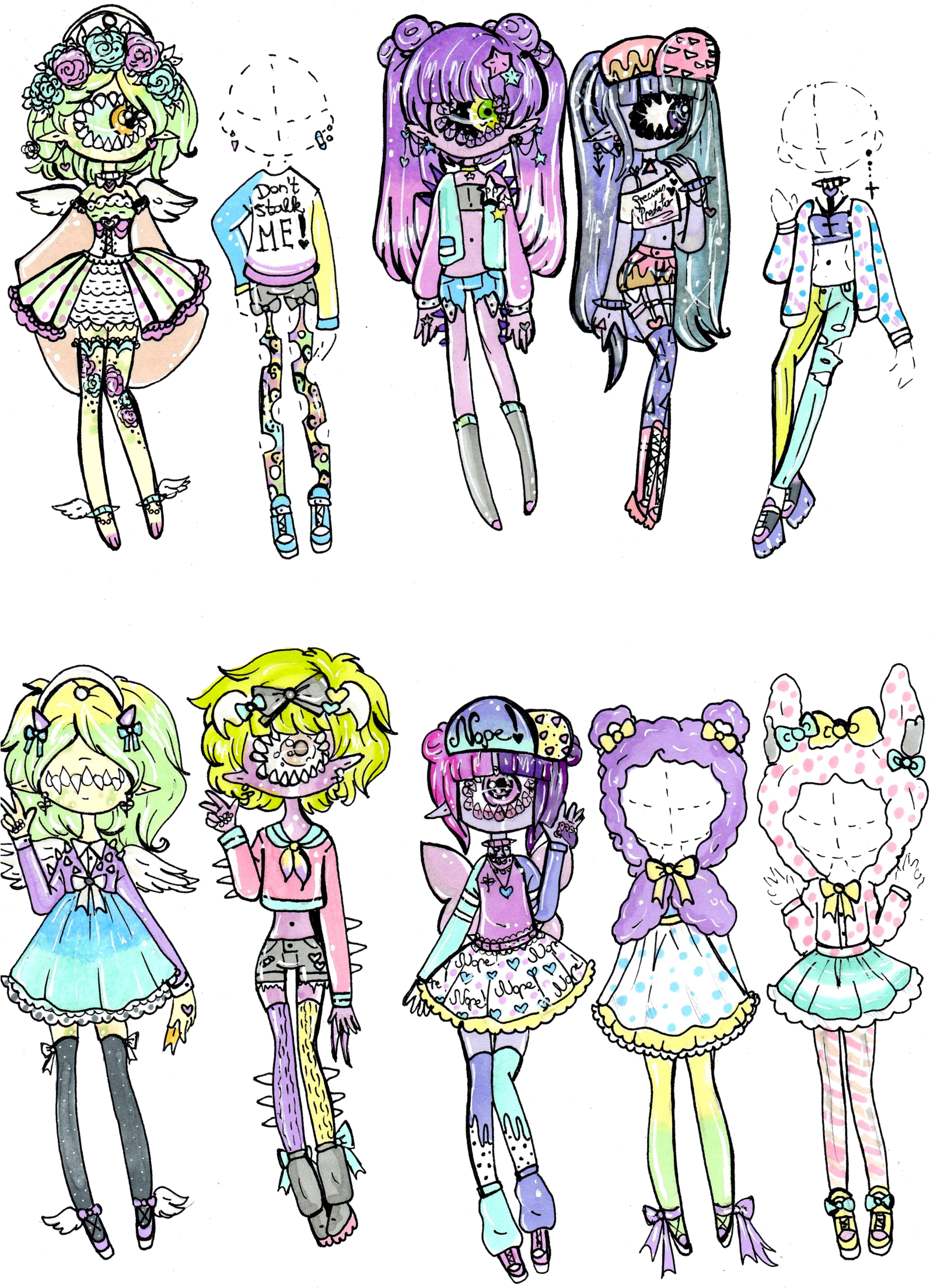 Sold Pastel Outfits By Guppie Vibes - Cartoon (1600x2208)