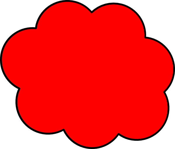 Red Cloud Svg Clip Arts 600 X 510 Px - Cartoon Pictures Of Red (600x510)