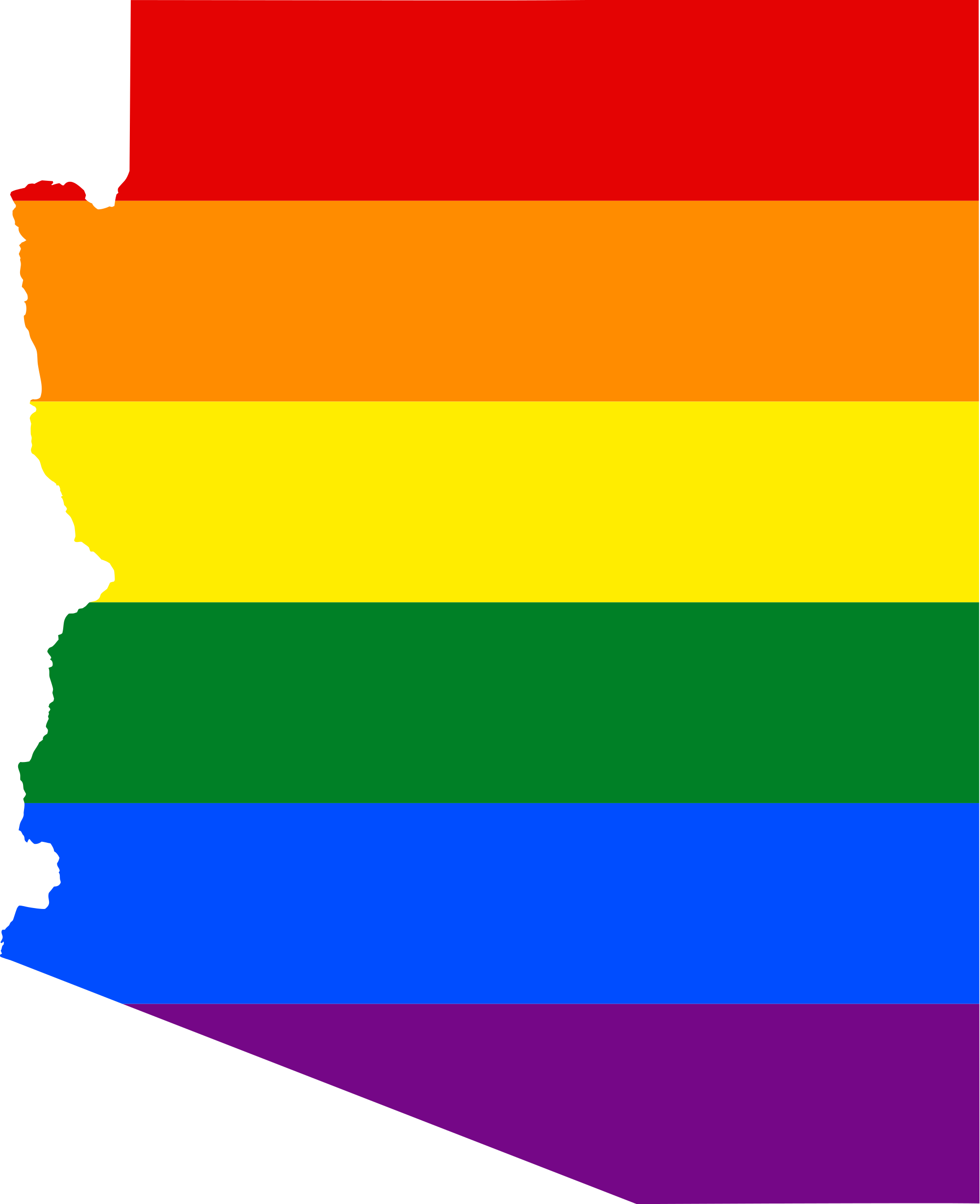 Open - Gay Pride Flag Arizona - (2000x2457) Png Clipart Download. 