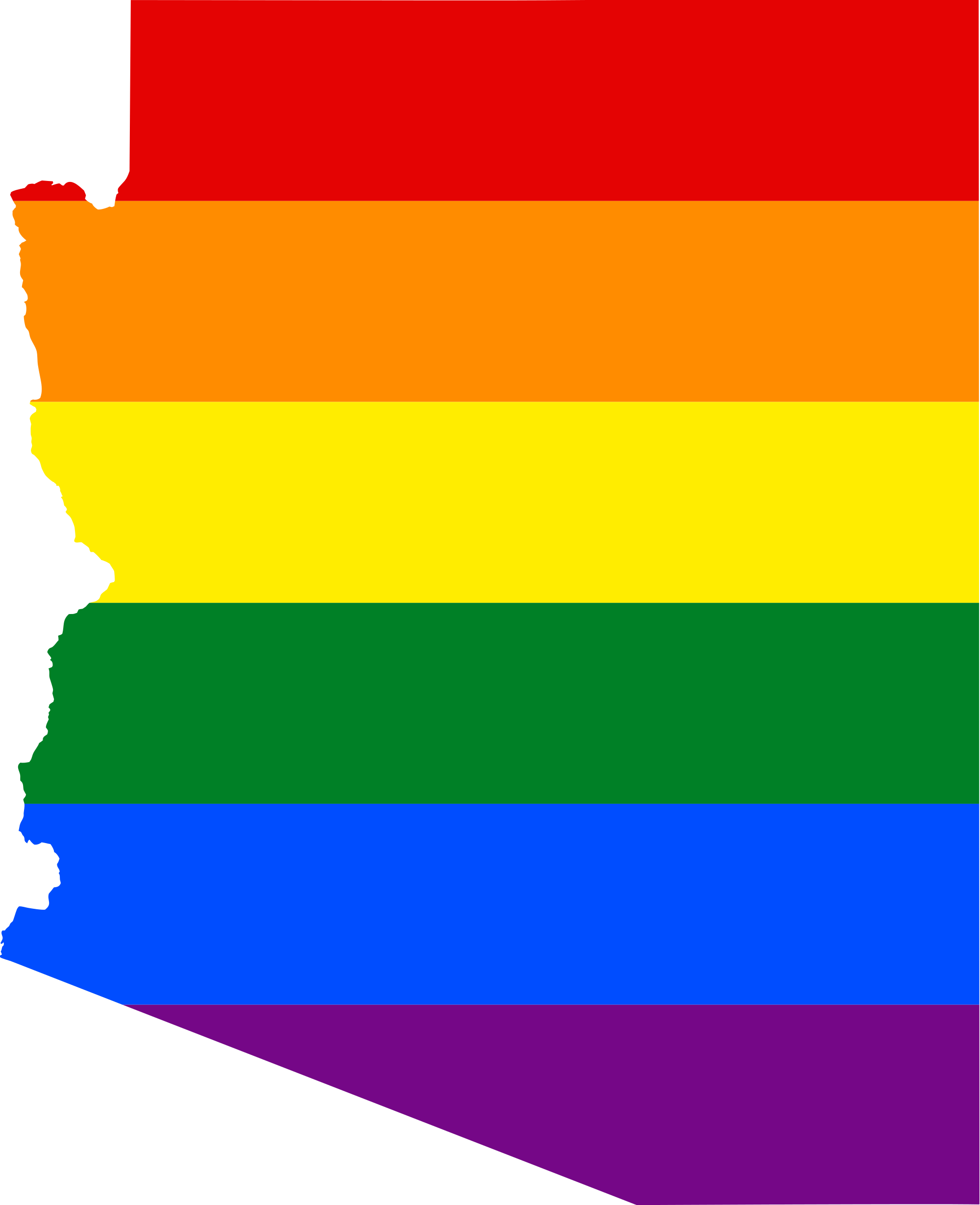 Open - Gay Pride Flag Arizona (2000x2457)