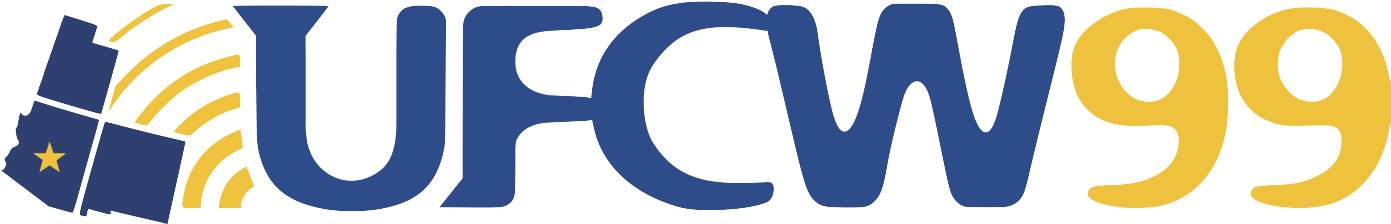 Ufcw Local 99 Logo Arizona Outline With Arizona Flag - United Food And Commercial Workers (1390x233)