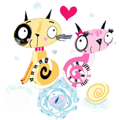 Two Cute Little Cat Painting - Cat Lady Shower Curtain (550x550)