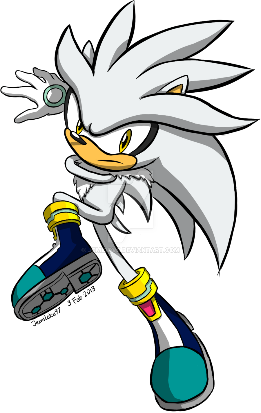 Silver Psychic Knife By Jemidove Silver Psychic Knife - Silver The Hedgehog Sonic (900x1422)