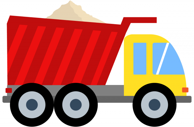 Tag For Bird Cartoon - Dump Truck Cartoon Png (640x420)