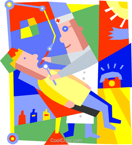 Dentist Royalty Free Vector Clip Art Illustration Vc001034 - Graphic Design (437x480)