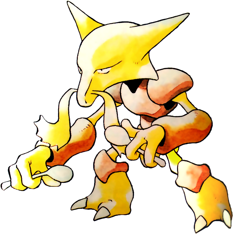 065 Alakazam Used Psychic And Psycho Cut - Alakazam Red Blue (796x800)