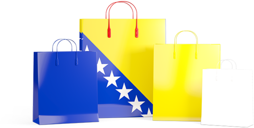 Illustration Of Flag Of Bosnia And Herzegovina - Paper Bag (640x480)