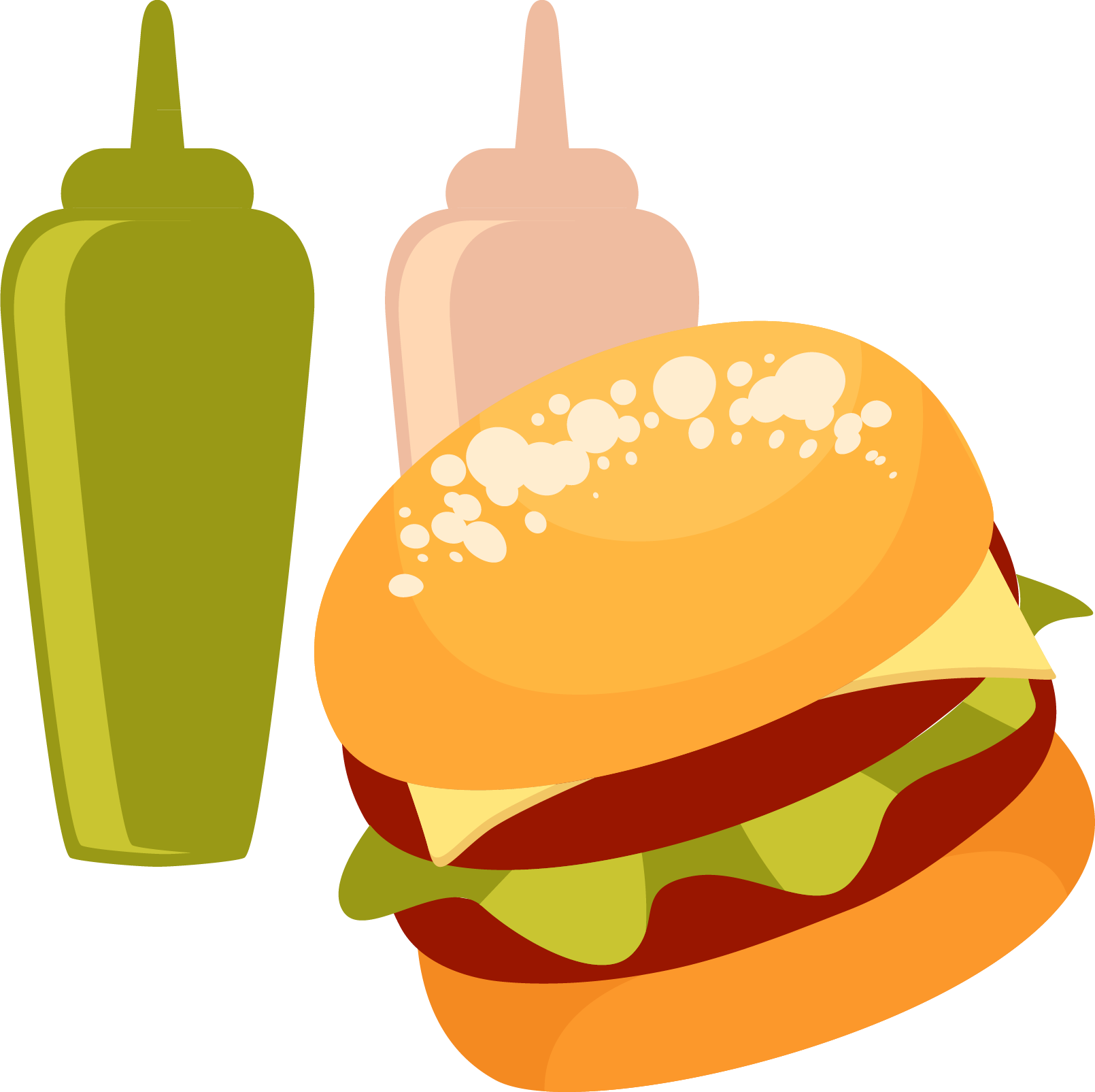 Hamburger Fast Food Clip Art - Hamburger Fast Food Clip Art (1610x1605)