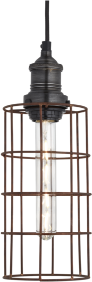 Brooklyn Rusty Cage Pendant - Ceiling (600x600)
