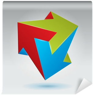 Vector 3d Impossible Arrows, Unreal Objects, Unreal - Construction Paper (400x400)