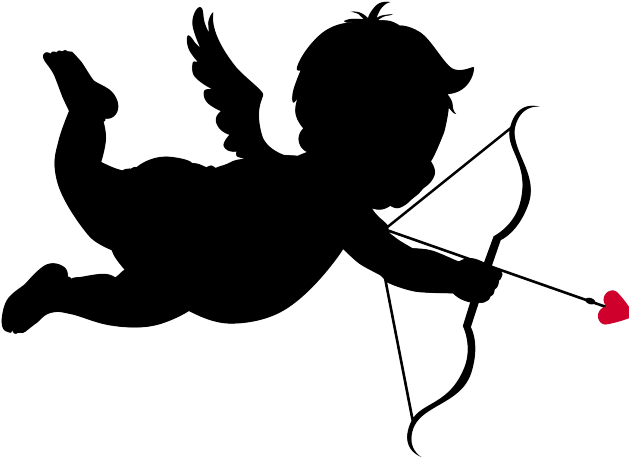 Cupid Cliparts Shadow - Valentines Cupid Clip Art (640x480)