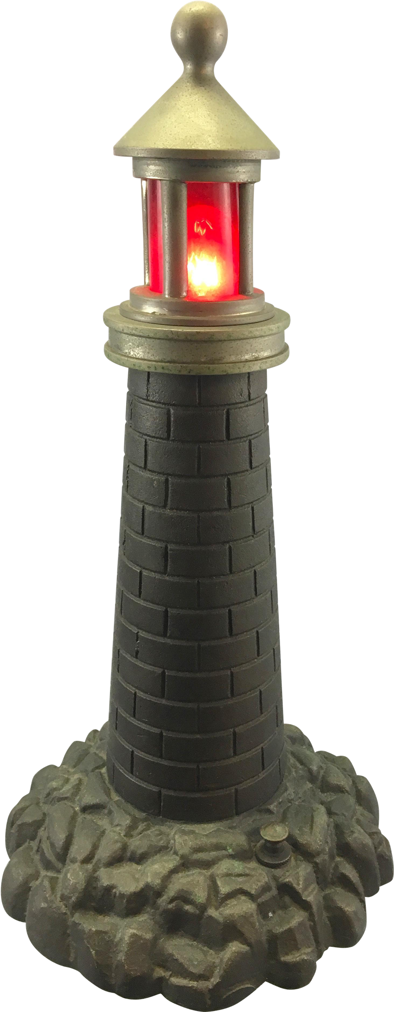 Old Bronze Lighthouse Lamp W Blinking Beacon Light - Lighthouse (2048x2048)
