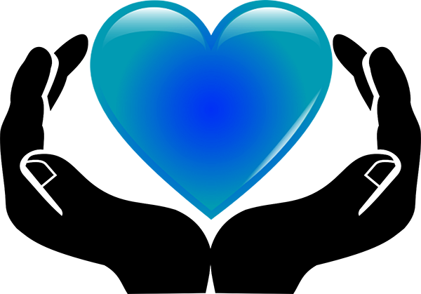 Heart Hands Blue Lr - World Social Work Day 2018 (600x419)